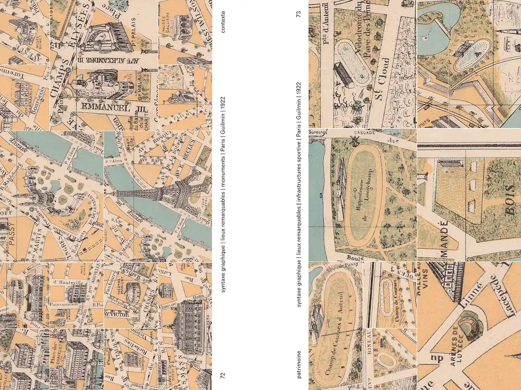 Double-page extraite du livre Le Design Orienté, cartes de transports publics