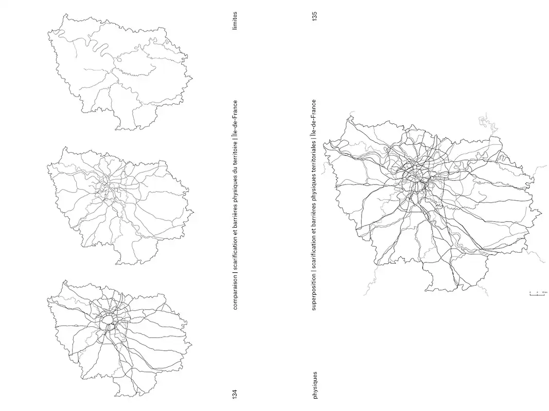 Double-page extraite du livre Le Design Orienté, cartes de transports publics